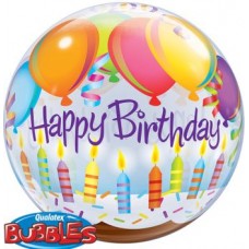 Birthday Balloons and Candles Bubble Balloon