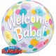 Welcome Baby Colourful Dots Bubble Balloon